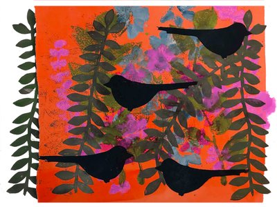 Vier Amseln von Sarah Thompson Engels